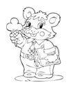 Bear with ice cream cone