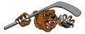 Bear Ice Hockey Player Animal Sports Mascot