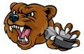 Bear Ice Hockey Player Animal Sports Mascot