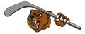 Bear Ice Hockey Player Animal Sports Mascot Royalty Free Stock Photo