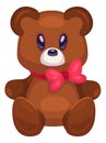 Bear icon. Cute plush animal. Stuffed toy