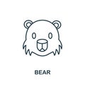 Bear icon from russia collection. Simple line Bear icon for templates, web design and infographics