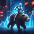 Bear Illustration. The Rise of AI-Driven Investment Portfolios. Market Research Redefined - AI Insights.