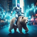 Bear Illustration. Trading Bots and AI - A Dynamic Duo. Market Insights - AI-Powered Data Analysis.