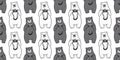 Bear isolated Polar Bear camera vector photography seamless pattern cartoon wallpaper background doodle Royalty Free Stock Photo