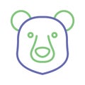 Bear Isolated Vector icon that can be easily modified or edited Royalty Free Stock Photo