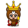 Bear king animal mascot costume