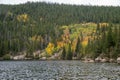 Bear Lake during autumn in Rocky Mountain National Park in Colorado Royalty Free Stock Photo