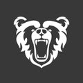 Bear Logo for sport club or team. Animal mascot head logotype. Template. Vector illustration.