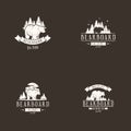 Bear logo template in outdoor vintage style. Bear logo Royalty Free Stock Photo