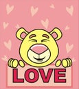 Bear and love Royalty Free Stock Photo