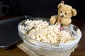 Bear Making Puffed Rice Cereal Treats Royalty Free Stock Photo