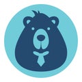 Bear male logo silhouette head profile picture avatar user