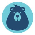 Bear male logo silhouette head profile picture avatar user