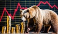 Bear market is coming. Bear panic on the financial market Royalty Free Stock Photo