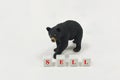 Bear Market icon with SELL in red. Royalty Free Stock Photo