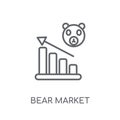 Bear market linear icon. Modern outline Bear market logo concept