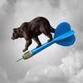 Bear Market Prediction Target Royalty Free Stock Photo
