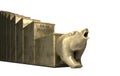 Bear Market Trend Cast In Gold Royalty Free Stock Photo