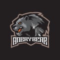 Bear mascot logo design vector with modern illustration concept style for badge, emblem and t shirt printing. Angry bear Royalty Free Stock Photo