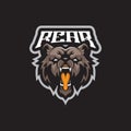 Bear mascot logo design vector with modern illustration concept style for badge, emblem and t shirt printing. Bear head Royalty Free Stock Photo