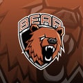 Bear mascot logo esports Royalty Free Stock Photo