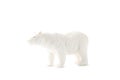 Bear mini figure isolated on white background. Plastic animal toy. Full depth of field. Clipping path