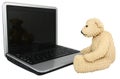 Bear With Mini Lap Top Computer