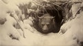 The Bear Out Of Nowhere A Sublime Wilderness In Wet Plate Collodion Royalty Free Stock Photo