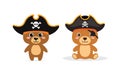 Bear with Pirate Hat Royalty Free Stock Photo