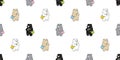 bear polar seamless pattern bag cartoon vector teddy