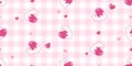 bear polar seamless pattern heart valentine vector checked teddy tartan plaid pet cartoon doodle