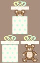 Bear in present box