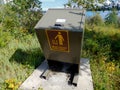 Bear Proof Garbage Container By Lake Royalty Free Stock Photo