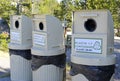 Bear proof trash bins in camping area in Yellowstone National Park