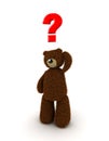 Bear and question mark Royalty Free Stock Photo