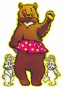 Bear & rabbits Royalty Free Stock Photo
