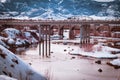 Bear River Dam in Winter Royalty Free Stock Photo