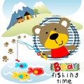 Bear`s fishing time Royalty Free Stock Photo