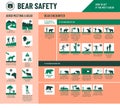 Bear safety infographic: how to act if you meet a bear