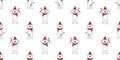 Bear seamless pattern Christmas vector Polar Bear Xmas Santa Claus candy cane cartoon scarf isolated tile background repeat wallpa Royalty Free Stock Photo