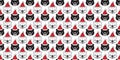 Bear seamless pattern Christmas vector Santa Claus hat scarf isolated repeat wallpaper teddy cartoon tile background illustration Royalty Free Stock Photo