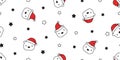 Bear seamless pattern Christmas vector Santa Claus hat star scarf isolated repeat wallpaper teddy cartoon tile background illustra Royalty Free Stock Photo