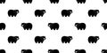 bear seamless pattern polar bear black cartoon vector doodle teddy tile background Royalty Free Stock Photo