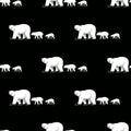 Bear seamless pattern polar bear panda vector walk isolated icon teddy doodle wallpaper background Royalty Free Stock Photo