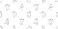 Bear seamless pattern polar bear vector isolated teddy dance wallpaper background white Royalty Free Stock Photo