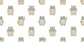 Bear seamless pattern polar bear face mask covid19 corona virus pm 25 vector animal scarf isolated repeat wallpaper tile backgroun