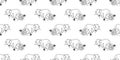 Bear seamless pattern Polar Bear sleep log mushroom isolated doodle wallpaper background
