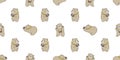 Bear seamless pattern polar bear vector panda cartoon isolated camera photographer wallpaper background Royalty Free Stock Photo