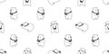 Bear seamless pattern polar bear vector panda isolated camera photographer wallpaper background cartoon white